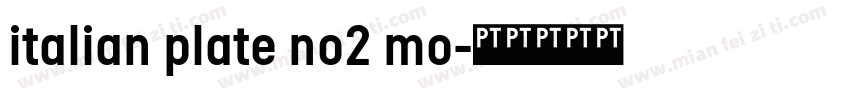 italian plate no2 mo字体转换